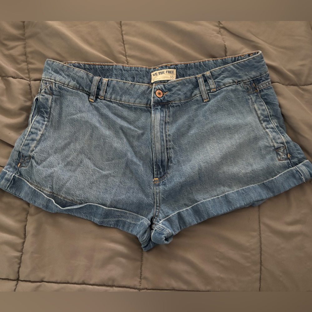 Free People Classic Blue Jean Shorts